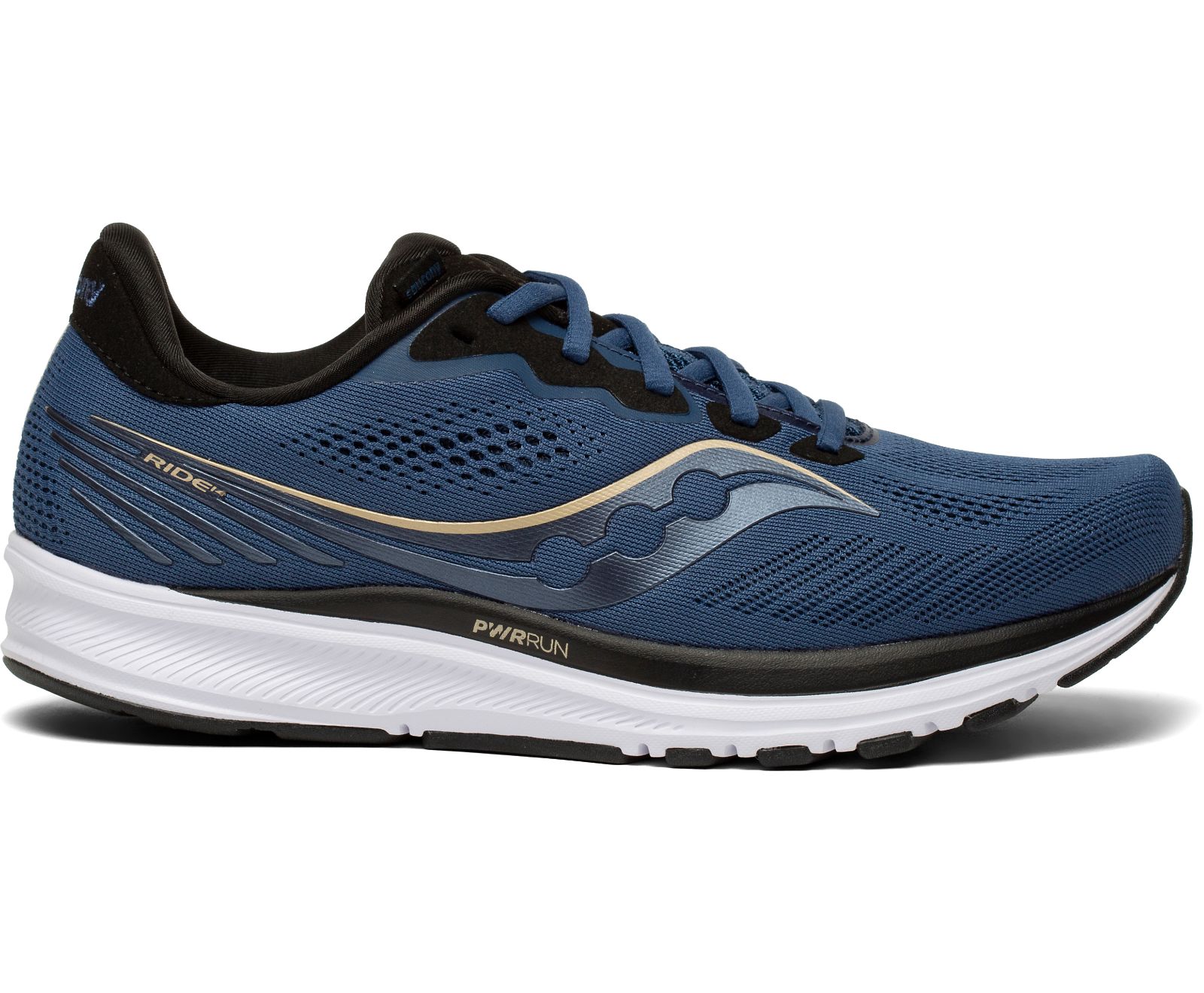 Saucony Ride 14 Men\'s Running Shoes Navy / Black | Canada 554ILHS